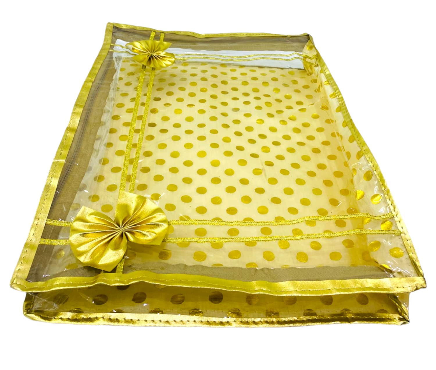 Raahii Fabric 5 Piece Saree/Suit Packing 3 Inch Height Saree Cover/Saree Bag Organizer For Wardrobe Storage Or Gifting (Gold) (B0B1TTKMJ9) Amazon Price History, Amazon Price Tracker