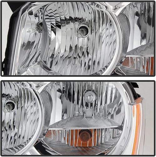 Miniatura 3 de ACANII - Faros delanteros de repuesto para Jeep Grand Cherokee 2005-2007, par de faros delanteros para el lado del conductor + del pasajero