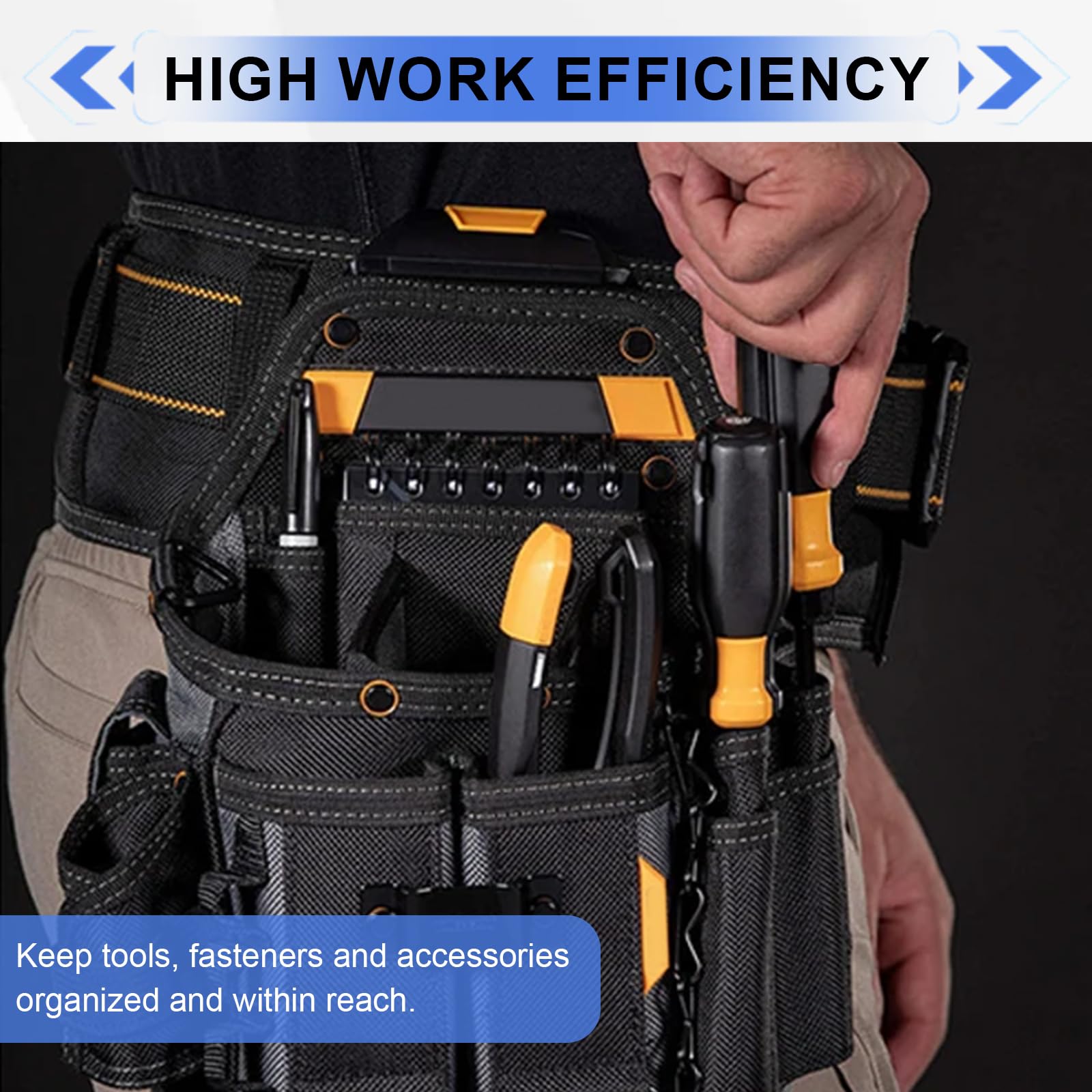 Porta Herramientas Cintura Tou-Ct, Bolsa para Herramientas Tool Bag Clip Tou-Ct-150, Bolsa Herramientas Electricista Cinturon Portaherramientas Tb-ct-150sp, 3 Unidad