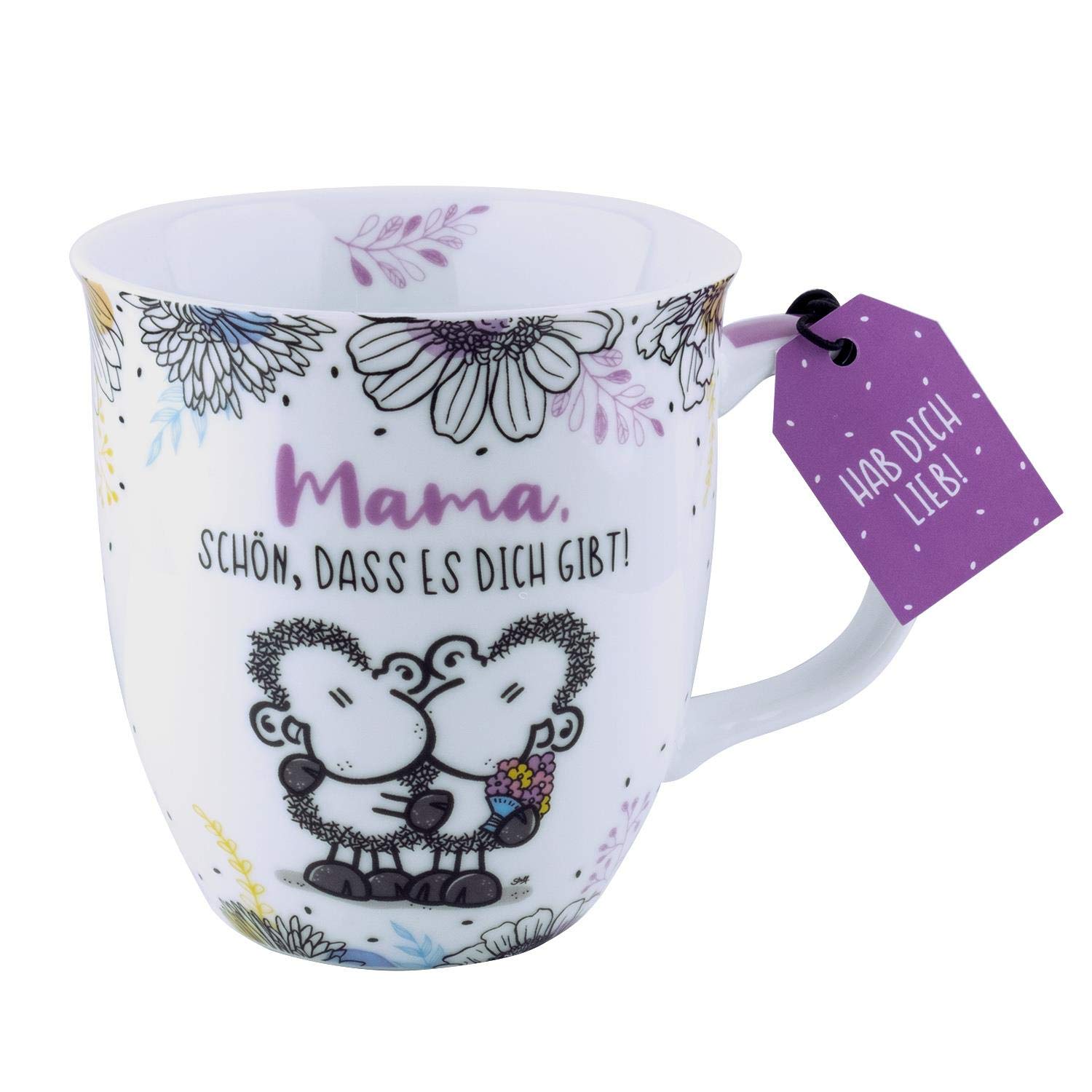 GRUSS & CO Tazza Con Scritta 'Mamma, Bello Che Ci Sei' 40 Cl | Idea Regalo Per Festa Della Mamma E Compleanno