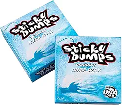 Sticky Bumps Cera de surf original Cool-Cold – Pacote com 2 | Cera de prancha de surf de longa duração | Estrutura ótima para surfe | Não tóxica, segura para a natureza | para prancha de surfe com
