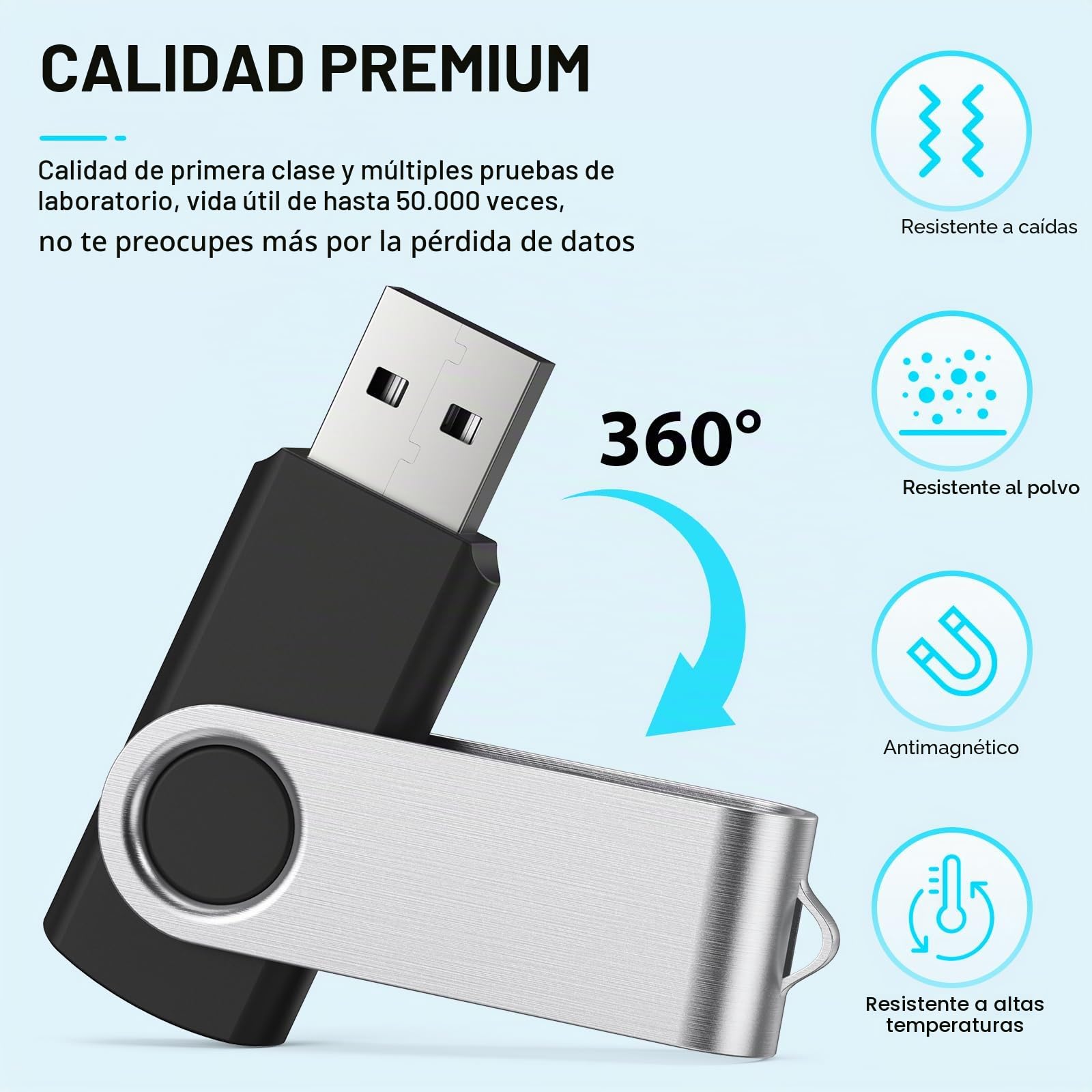 Pendrive 32GB 10 Piezas USB Flash Drives - Portátil Memorias USB 2.0 32 GB Multicolor Práctico Pen Drives - Almacenamiento de Datos Llave USB con 10 Unidades Cuerdas Regalo para Familia by FEBNISCTE