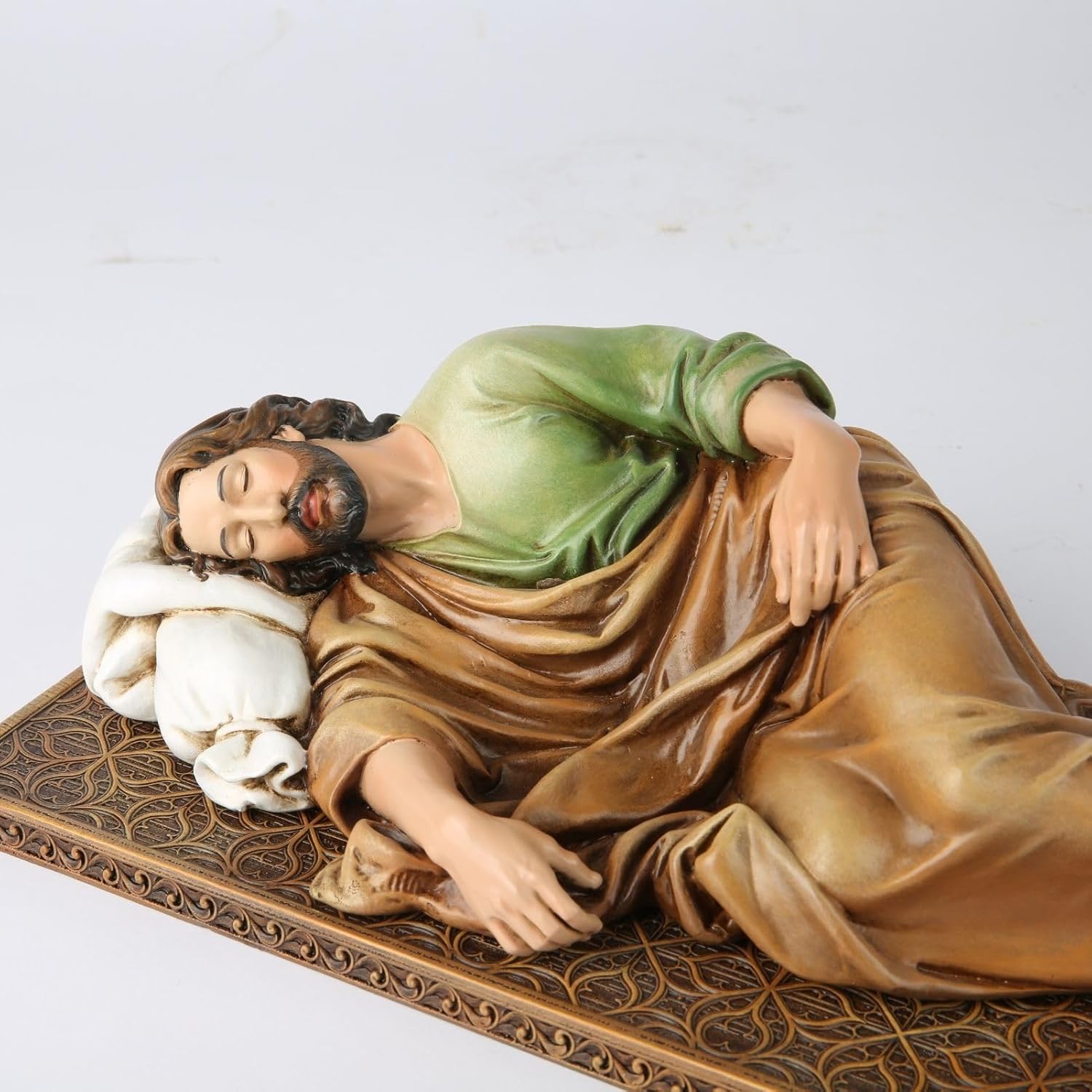 BC Catholic Sleeping St. Joseph Statue, Prayer Religious Figure, Patron Saint Statue, Catholic Gift for Dad, Devout Home Décor, 12" L, Renaissance Sculpture Handmade by Buildclassic - Image 2