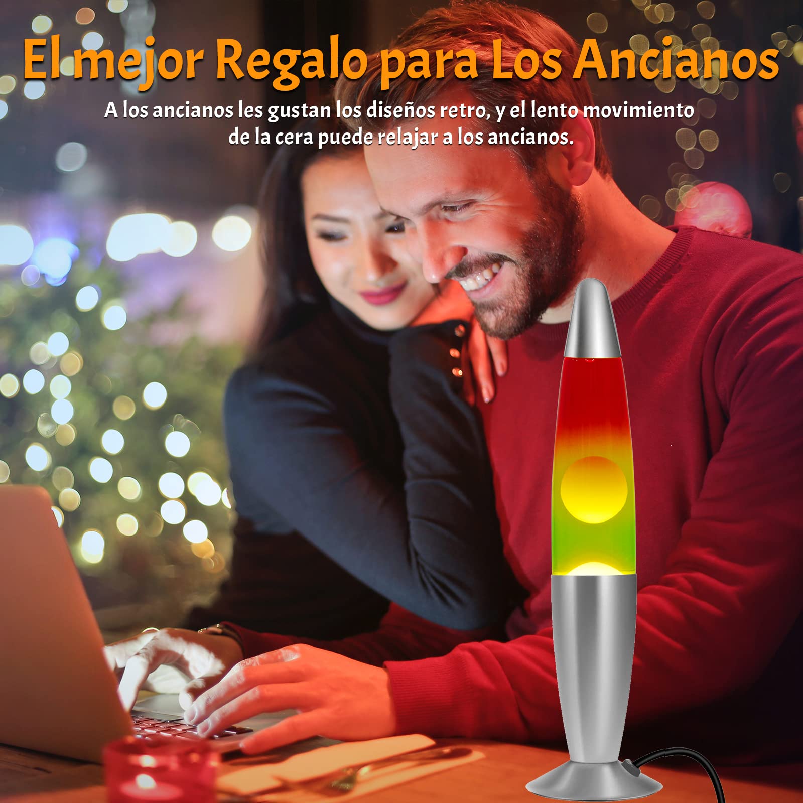 Lampe à Lave DoRight 34cm - Cire Rouge/liquide Violet Avec Ampoule R39