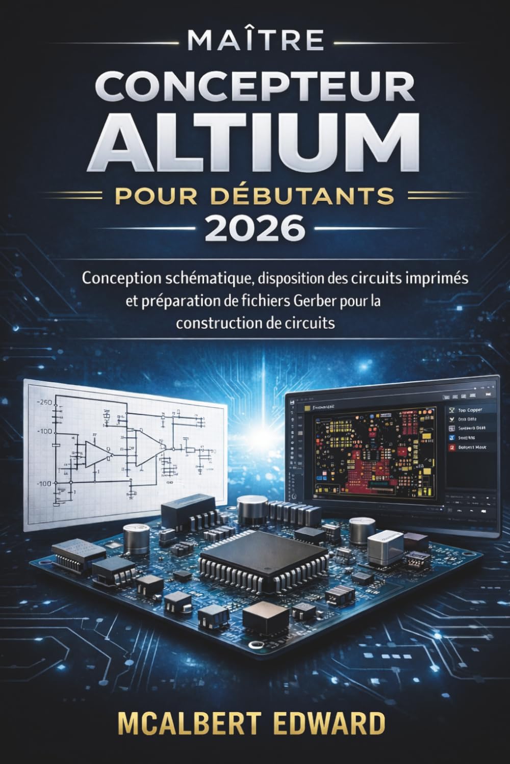 MAÎTRE CONCEPTEUR ALTIUM POUR DÉBUTANTS 2026: Conception schématique, disposition des circuits imprimés et préparation de fichiers Gerber pour la construction de circuits