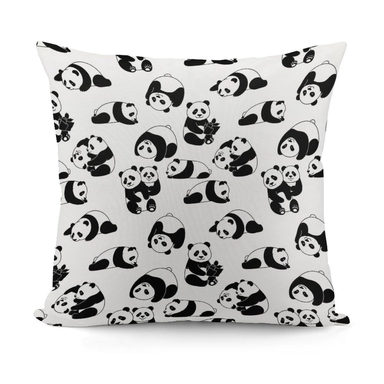Smazdfxx Picture(283) Fashion Decorative Throw Pillow Covers Couch Cushion Case Soft Cute Lovely Panda Pillowcases For All Seasons