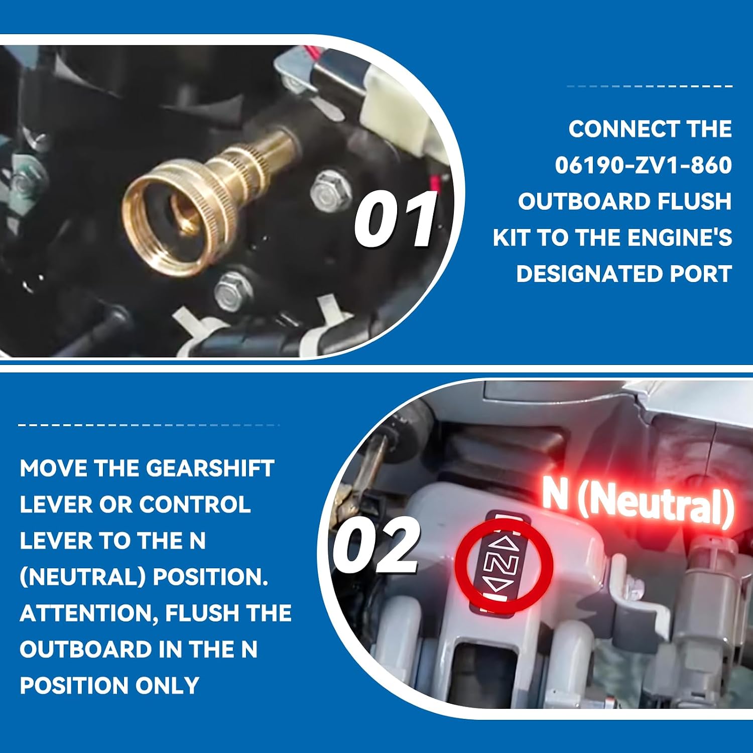 Outboard Flush Kit 06190-ZV1-860 for Honda Outboard Motor Flush