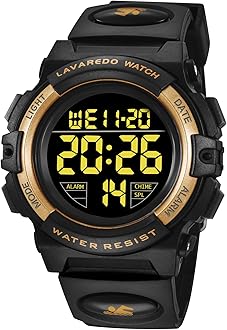 Sponsored Ad - Kids Watch,Boys Watch for 3-15 Year Old Boys,Digital Sport Outdoor Multifunctional Chronograph LED 50 M Waterproof Alarm Calendar Analog Watch for Children with Silicone Band,Kids Gift