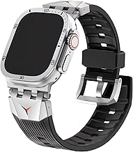 Wristitani Sport Armband Kompatibel mit Apple Watch Ultra 2/Ultra Armband 44mm 45mm 49mm, Weiches Silikon Ersatz Armbänder Damen Herren Apfelband für iWatch Series 9 8 7 SE 6 5 4