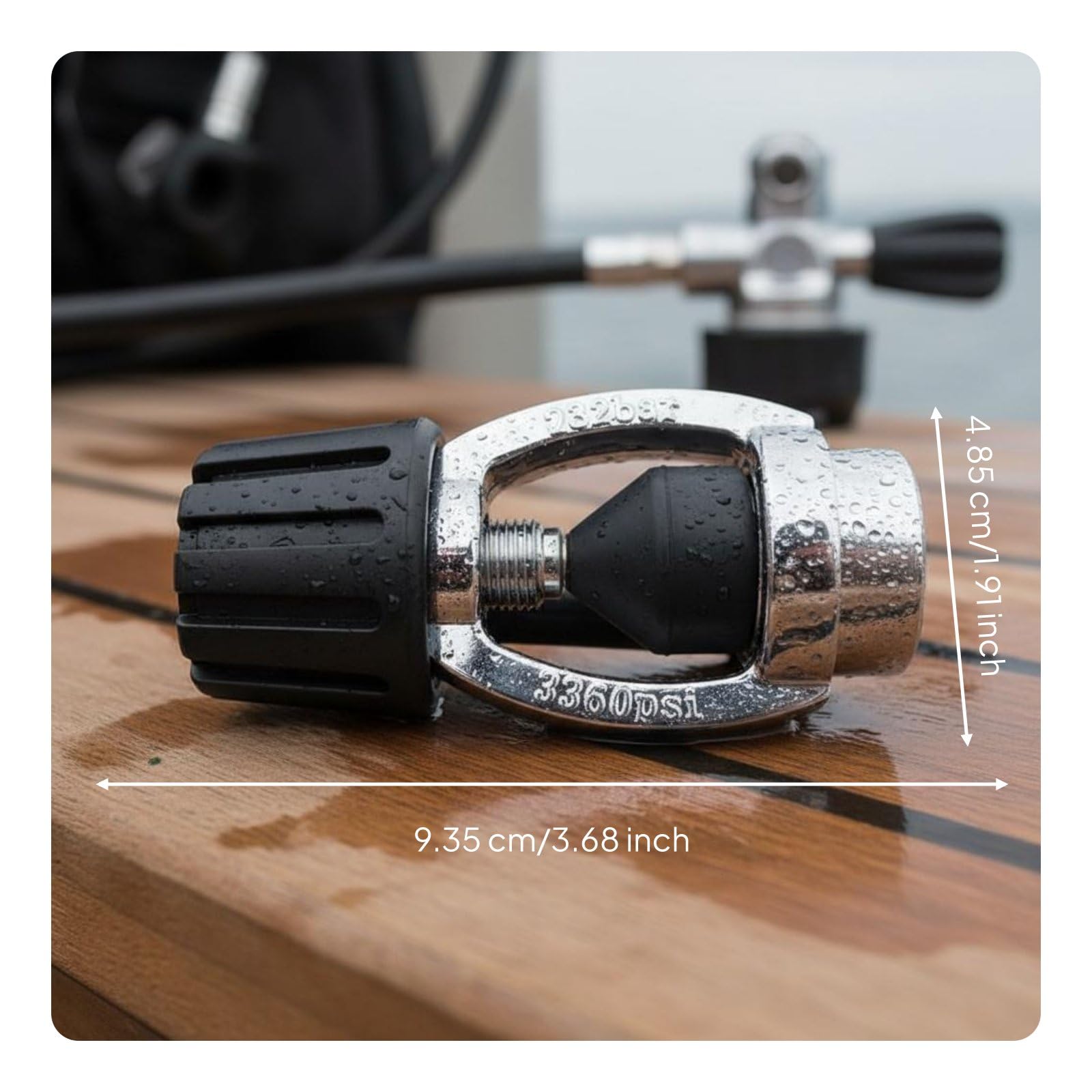 Adattatore Subacqueo Accessorio Erogatore Convertitore Immersione Valvola Ottone Lavorazione Resistente Adatto per Attrezzatura Sub Viaggio E Attività Subacquee, Lucidato A Specchio
