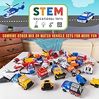 Vista 6 de POPULAR PLAYTHINGS Mezcla o combina vehículos, juego de juguete magnético, policía