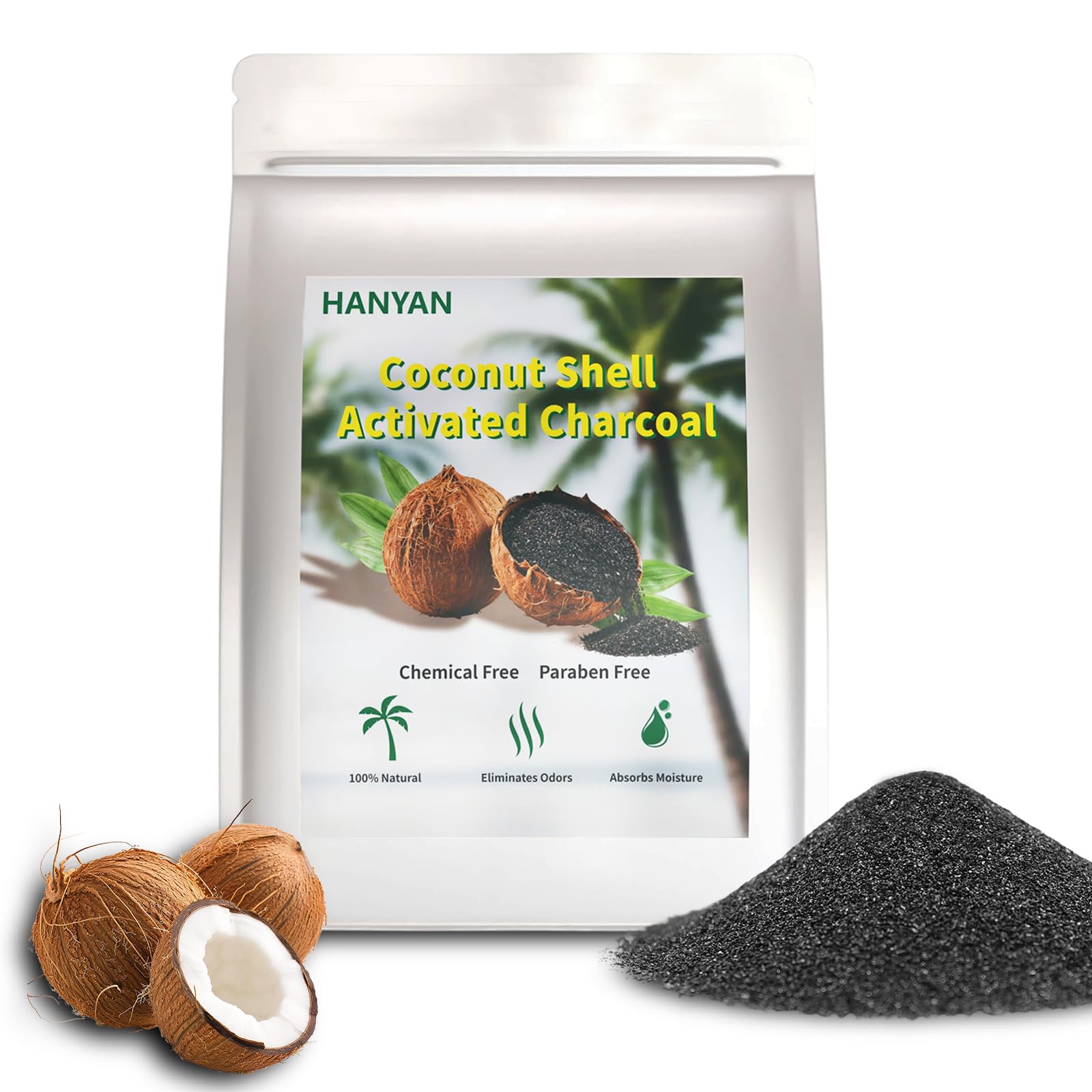 Photo 1 of Industries Bulk Activated Carbon - Coconut Shell Granular Activated Charcoal (GAC) for Water Filtration - Replacement Media for Pre and Post Carbon Water Filters (2lbs)