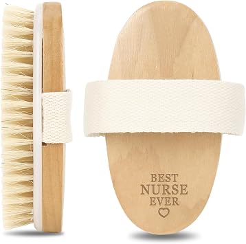 PQRUU Nurse Gifts for Women,Dry Brushing Body Brush Gifts for Certified Nurses Practitioner LPN ER Registered Nurses Week Christmas Appreciation CNA Nursing Stocking Stuffers Exfoliating Body Scrubber