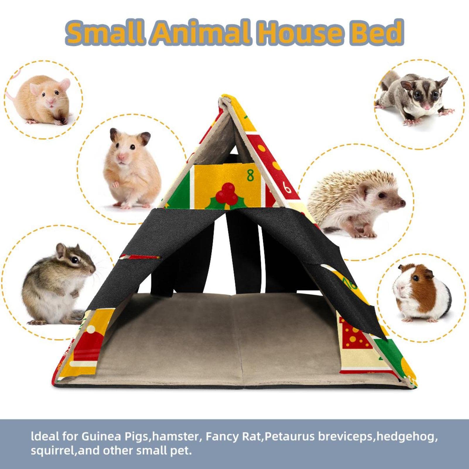 Amazon.com : Christmas Advent Calendar Plaid Pattern Hamster Cage Animal  Habitat Guinea Pig Hideout Cave Bed for Hedgehog Bearded Dragon Chinchilla  Ferrets : Pet Supplies