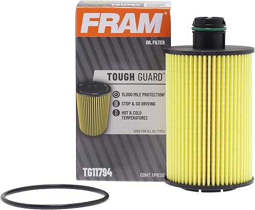 FRAM Filtro de aceite de repuesto Tough Guard TG11794 con SureGrip, diseñado para cambios de aceite convencionales y sintéticos de flujo completo a