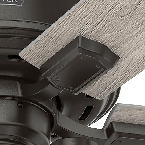 Miniatura 7 de Hunter Fan Company, 51854, Hartland Ventilador de techo con kit de luz LED y control remoto de mano, bronce noble, 52 pulgadas