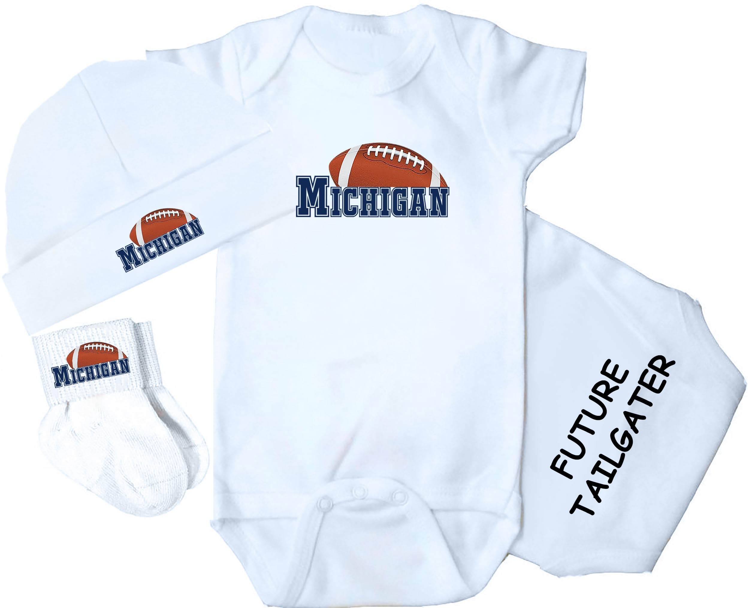Future Tailgater 3 Piece Baby Clothing Set for Michigan Football Fans
