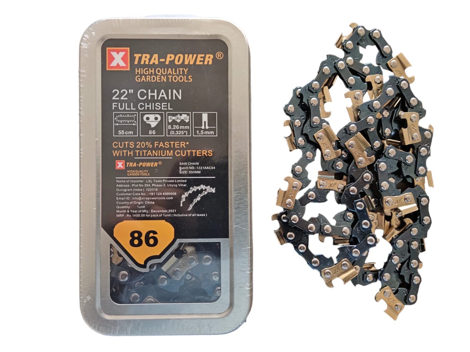 See full amazon price history chart for Xtra Power Titanium Chainsaw Chain/Machine Chain/Tree Cutter/Petrol Chainsaw (22 Inch) Xtra Power Titanium Chainsaw Chain/Machine Chain/Tree Cutter/Petrol Chainsaw (22 Inch) (B0C96PM4SD) Amazon Price History, Amazon Price Tracker