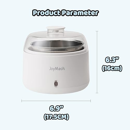 Miniatura 7 de Máquina compacta para hacer yogur griego con control de temperatura constante, recipiente de acero inoxidable, 1 cuarto de galón para yogur orgánico