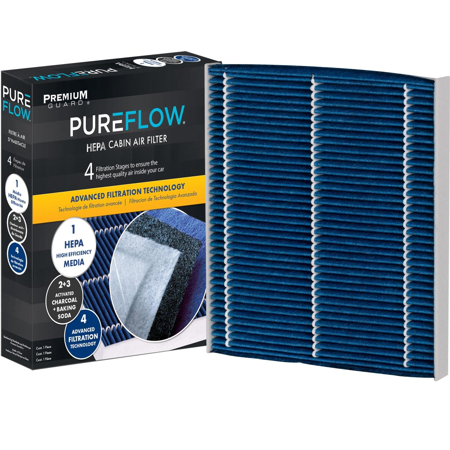 PureFlow HEPA Cabin Air Filter PC99454HX | Fits 2023-18 Jeep Wrangler, 2023-20 Gladiator