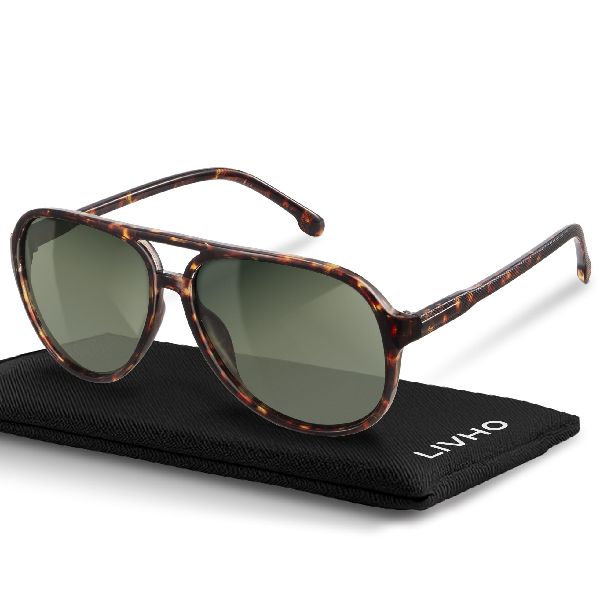 livho Trendy Polarized Aviator Sunglasses Women Men Retro Sun Glasses for Women Men 2025 Oversized UV Protection Shades