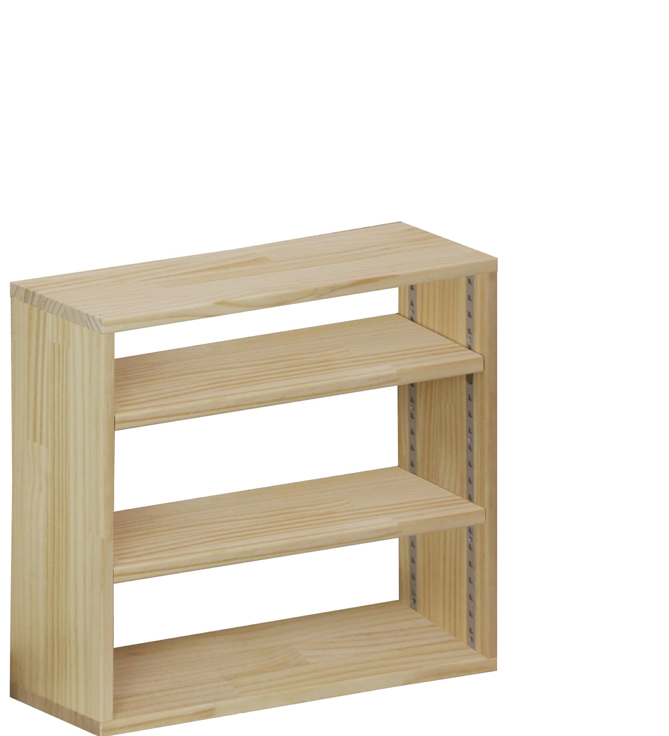Amazon｜WOODPRO パイン材 シェルフ 幅50cm 高さ49cm 奥行19cm 可動棚