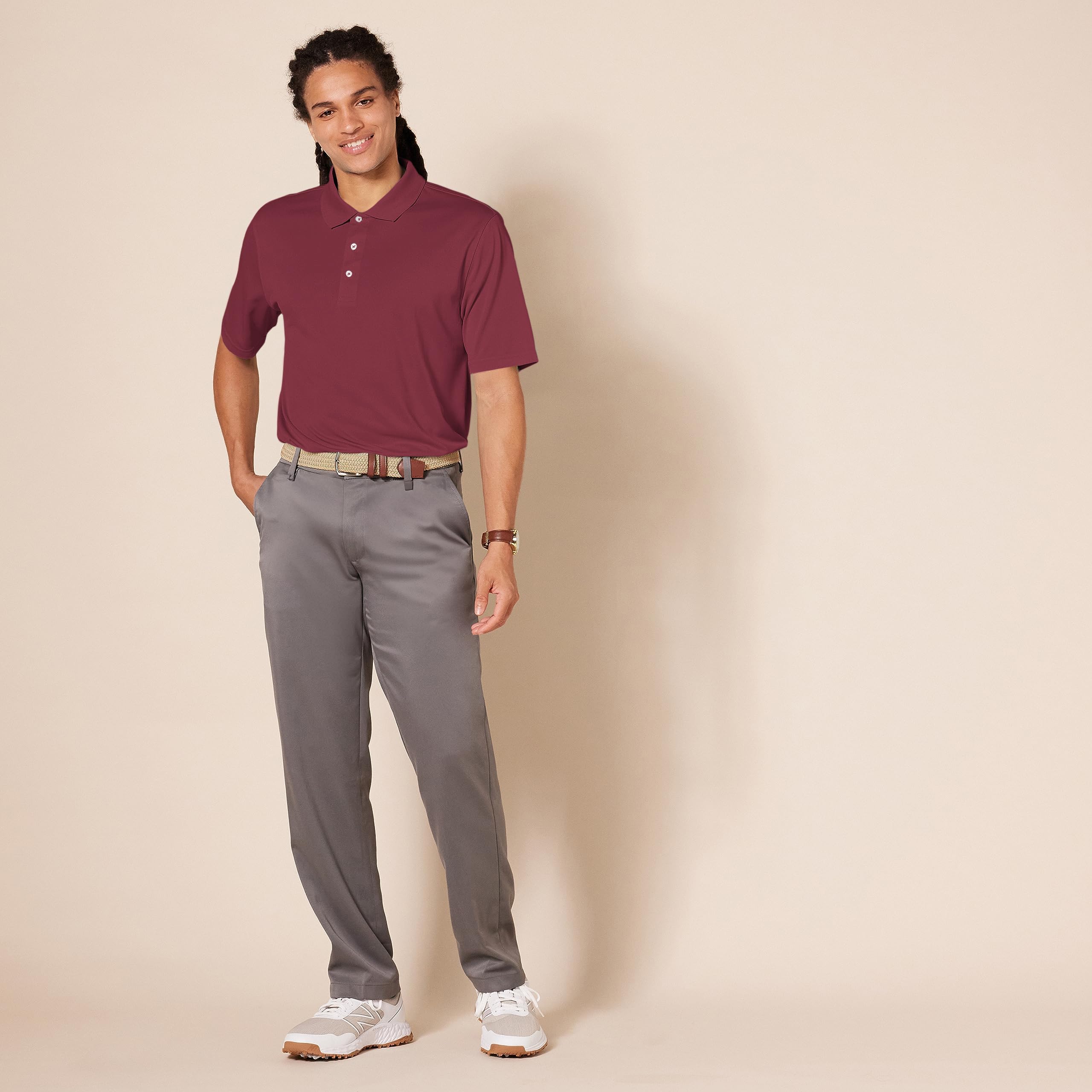 Amazon Essentials Men's Szybkoschnąca koszulka polo do golfa regular fit