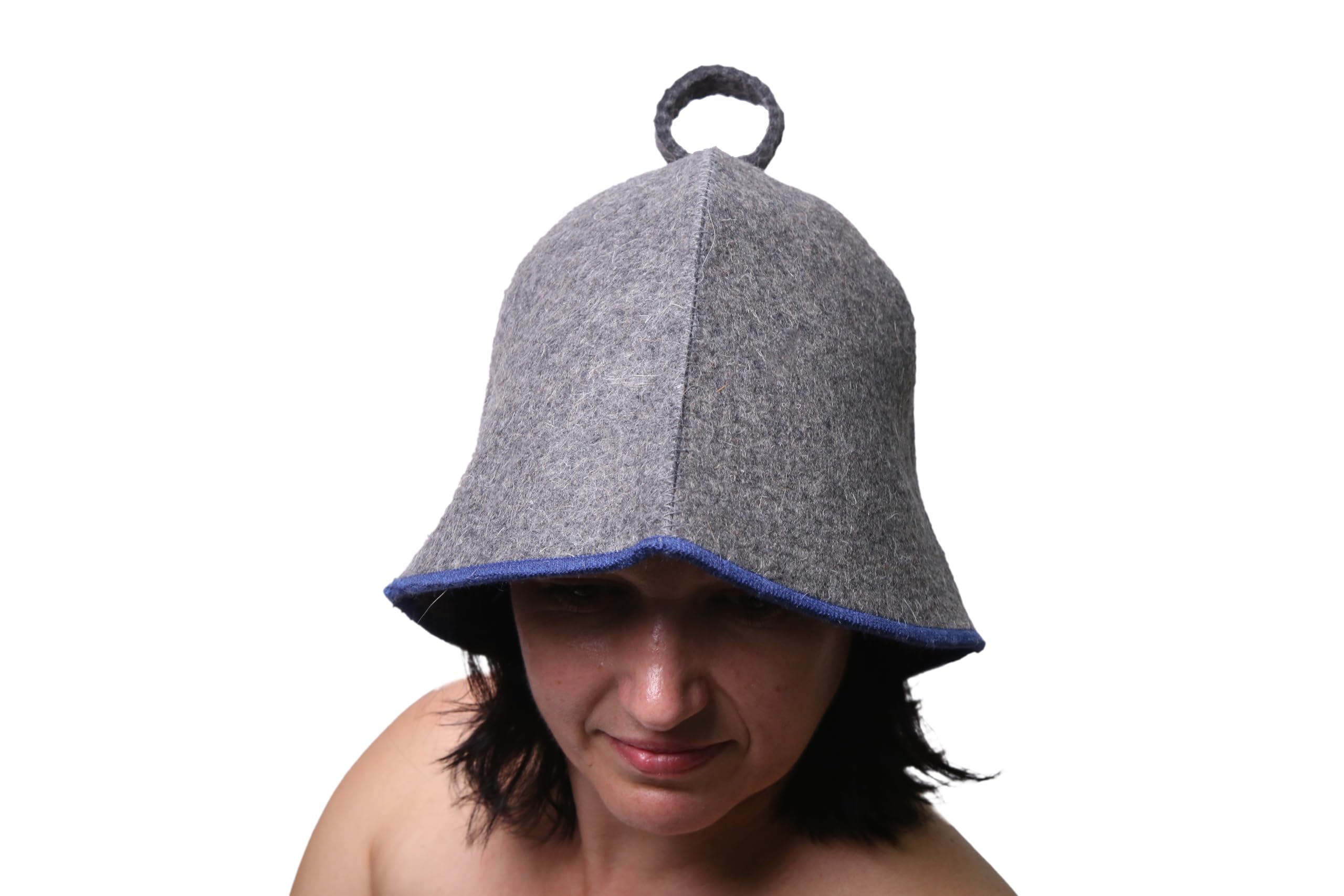 PetriStor Sauna Hat Comfort - Sauna Hat for Women - Wool - for Men - Bathhouse - Felt Cap