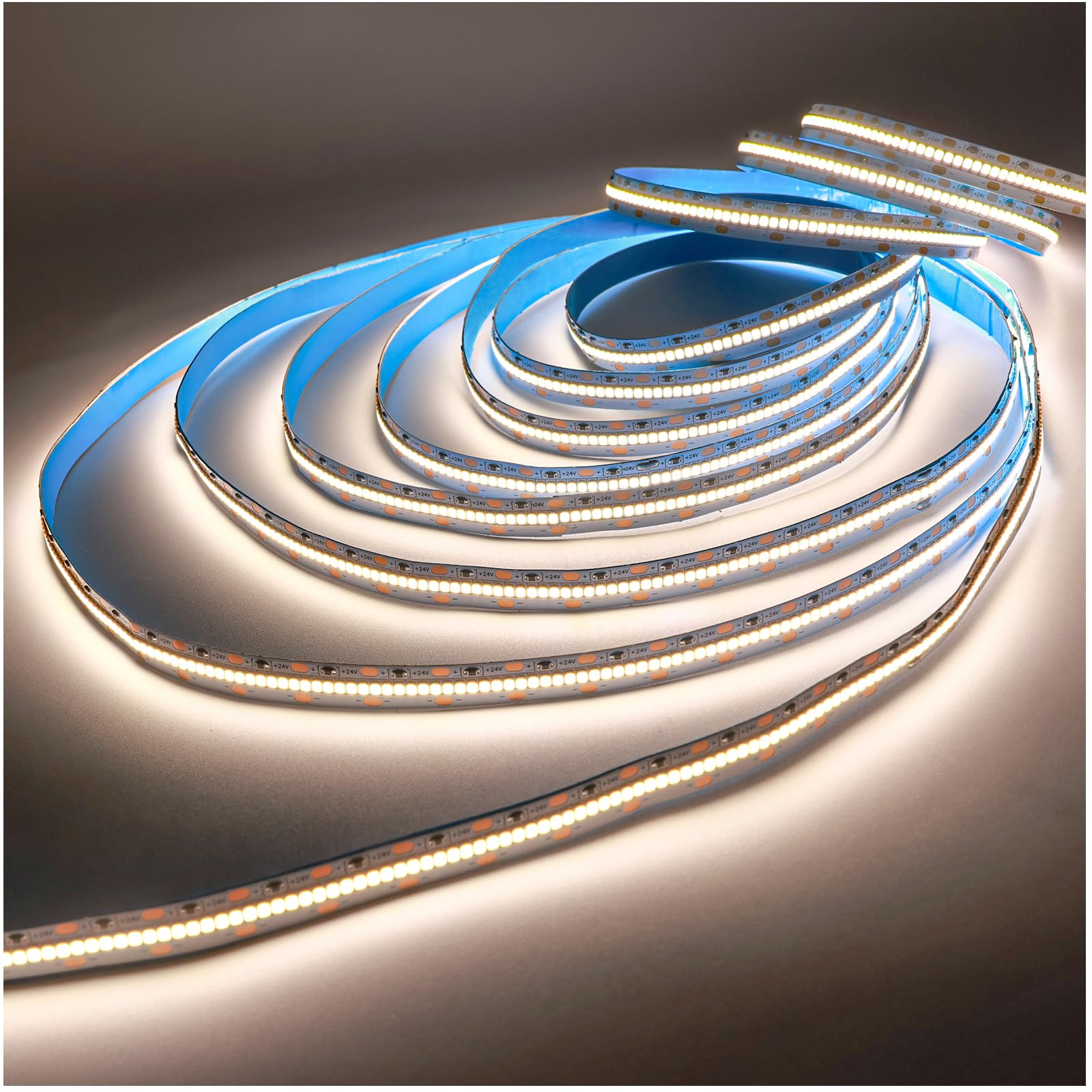 Striscia LED 24V, Bianco Naturale 4000K Pro Version Super Luminoso Strisce 5M 2025 IP20 420 LEDs/M, Totale 2100 LEDs Luci Nastri per Camera da letto, Scaffali, decorazione Cucina