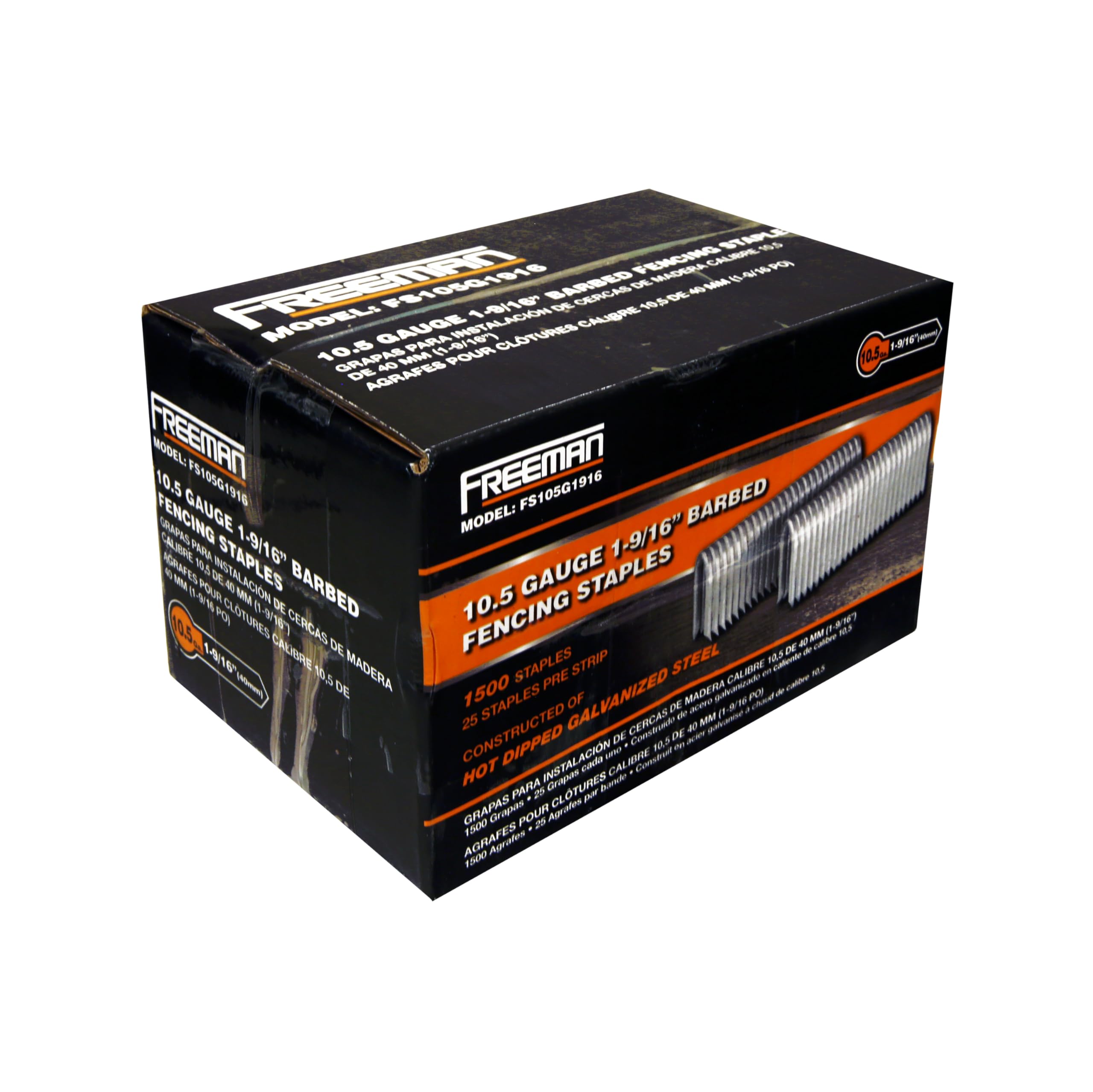 Freeman valla de acero galvanizado grapas, FS105G1916