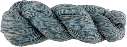 Milo 2464 Lisboa - Hilo ligero de peso DK, 65% lana, 35% lino, color azul