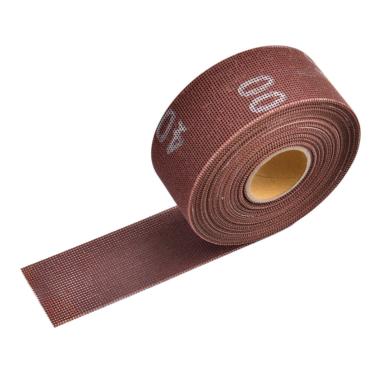 LEONTOOL 400 Grit Plumbing Sanding Cloth 1.5" X 10 Yards Plumber's Open Mesh Sandpaper Rolls Double Side Sanding Rolls for Cleaning Copper Pipe, Removing Metal Burrs, Polishing PVC, Wood & Drywall