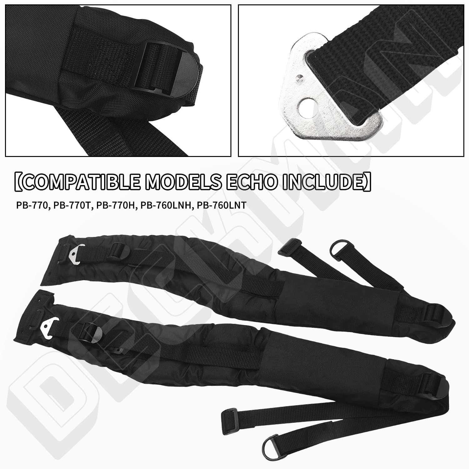 P021046660 P021046661 Kit de arnés de mochila compatible con Echo P021046661 P021046660 PB-760LNH PB-770H PB-770T Kit de correa de arnés de repuesto para soplador de mochila, incluye 2 correas