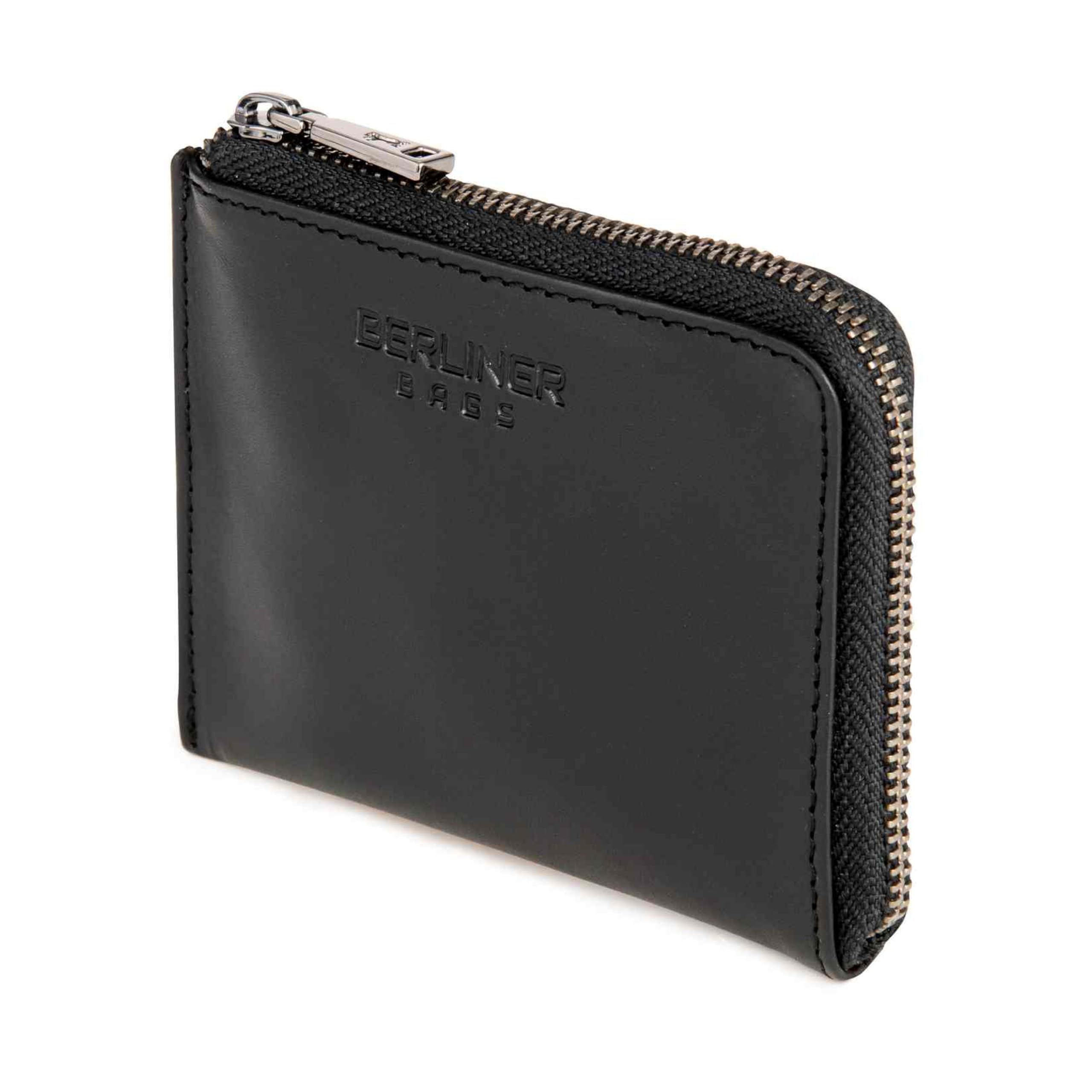 Berliner Bags Mark Porte-Monnaie en Cuir, Mini Portefeuille Zippé pour Pièces et Billets, Compact et Pratique pour Femme et Homme