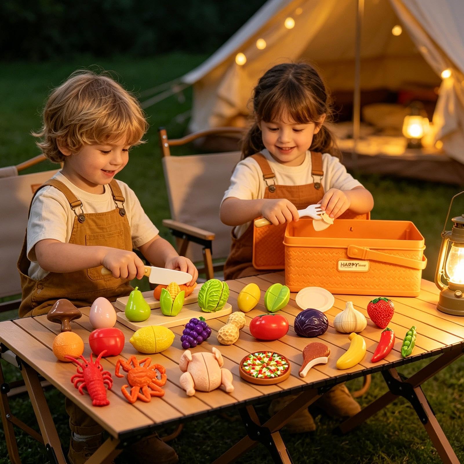 Set de Comida de Juguete Verduras Falsas Educativas | Comida de Juguete para Cortar y Jugar Para Niños y Niñas en Guardería Hogar Viajes