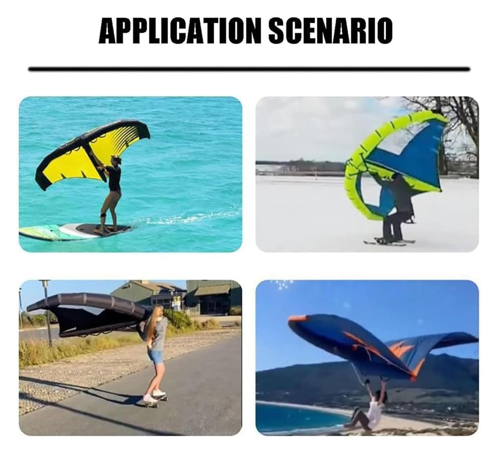 Nadmuchiwany latawiec foliowy do kitesurfingu, ręczny skrzydło wodne dla początkujących, trwały sprzęt do windsurfingu dla dorosłych, lekkie, nadmuchiwane skrzydło surfingowe