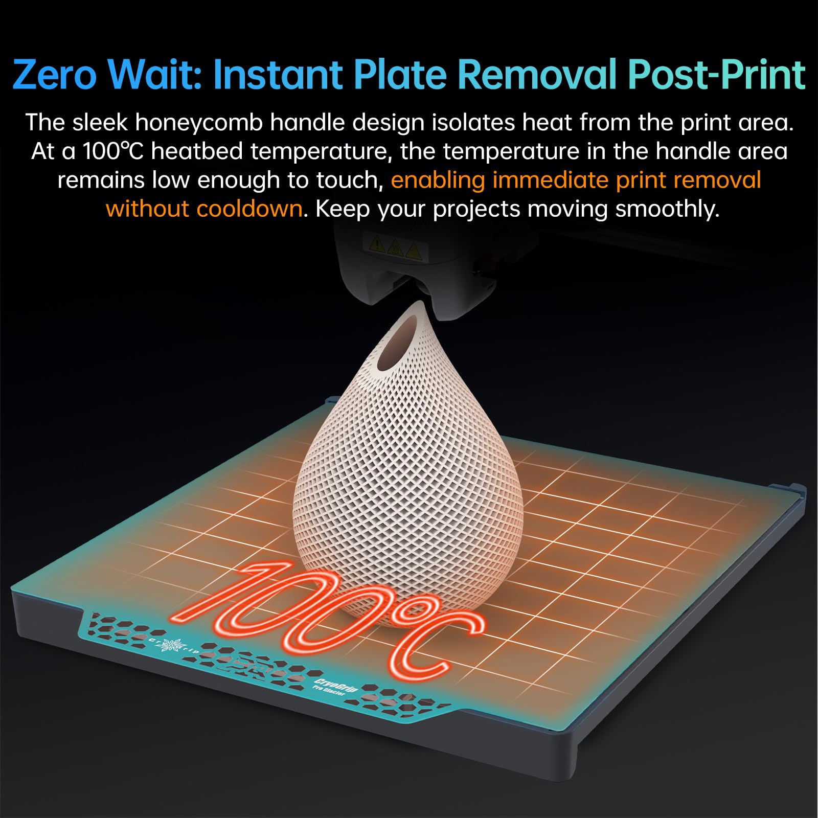 Amazon.com: BIQU Cryogrip Pro Glacier 235x235MM Build Plate for