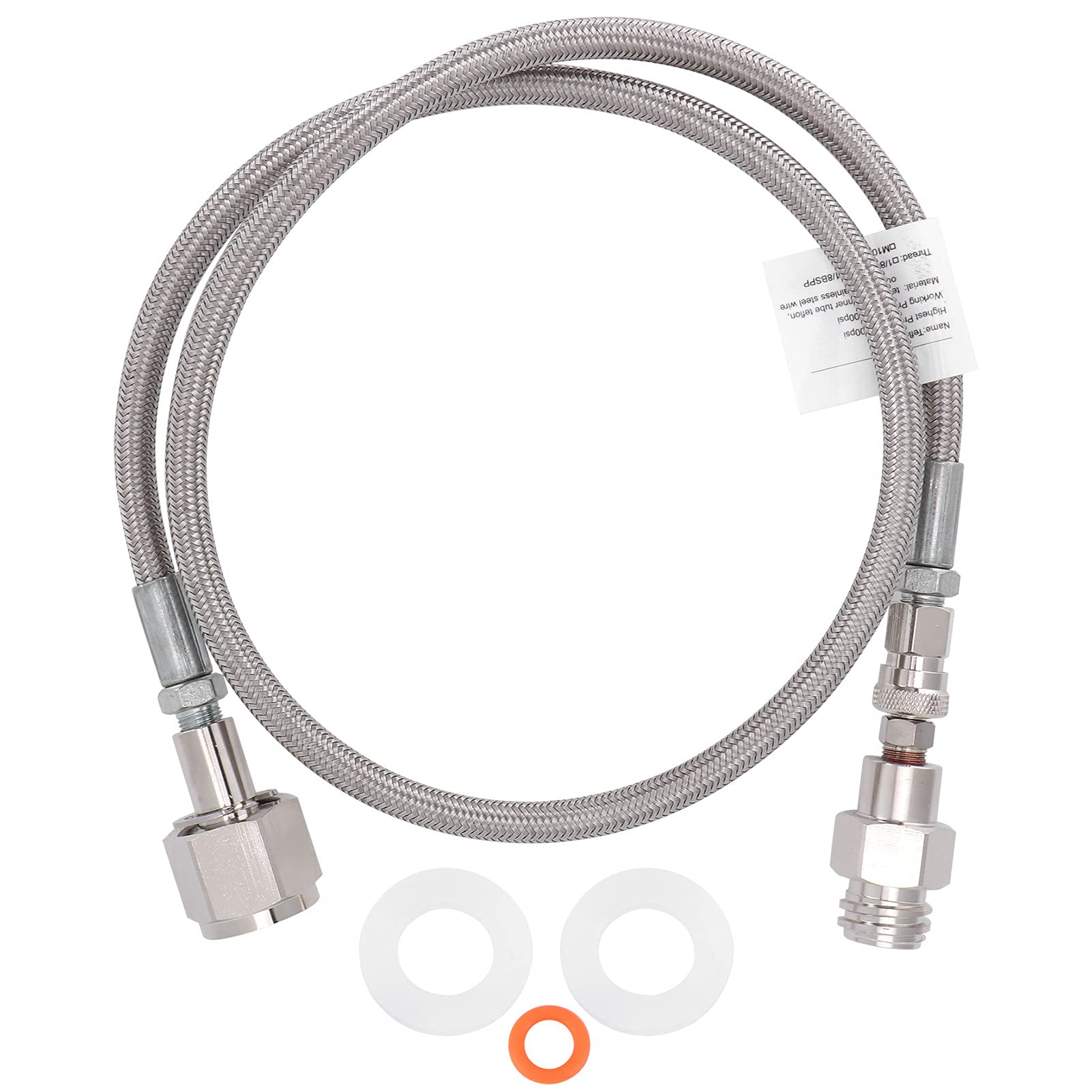 Adattatore Co2 Soda, Adattatore Tubo Esterno Universale CO2 G5/8-14 1m Soda PTFE Tubo Soda Maker