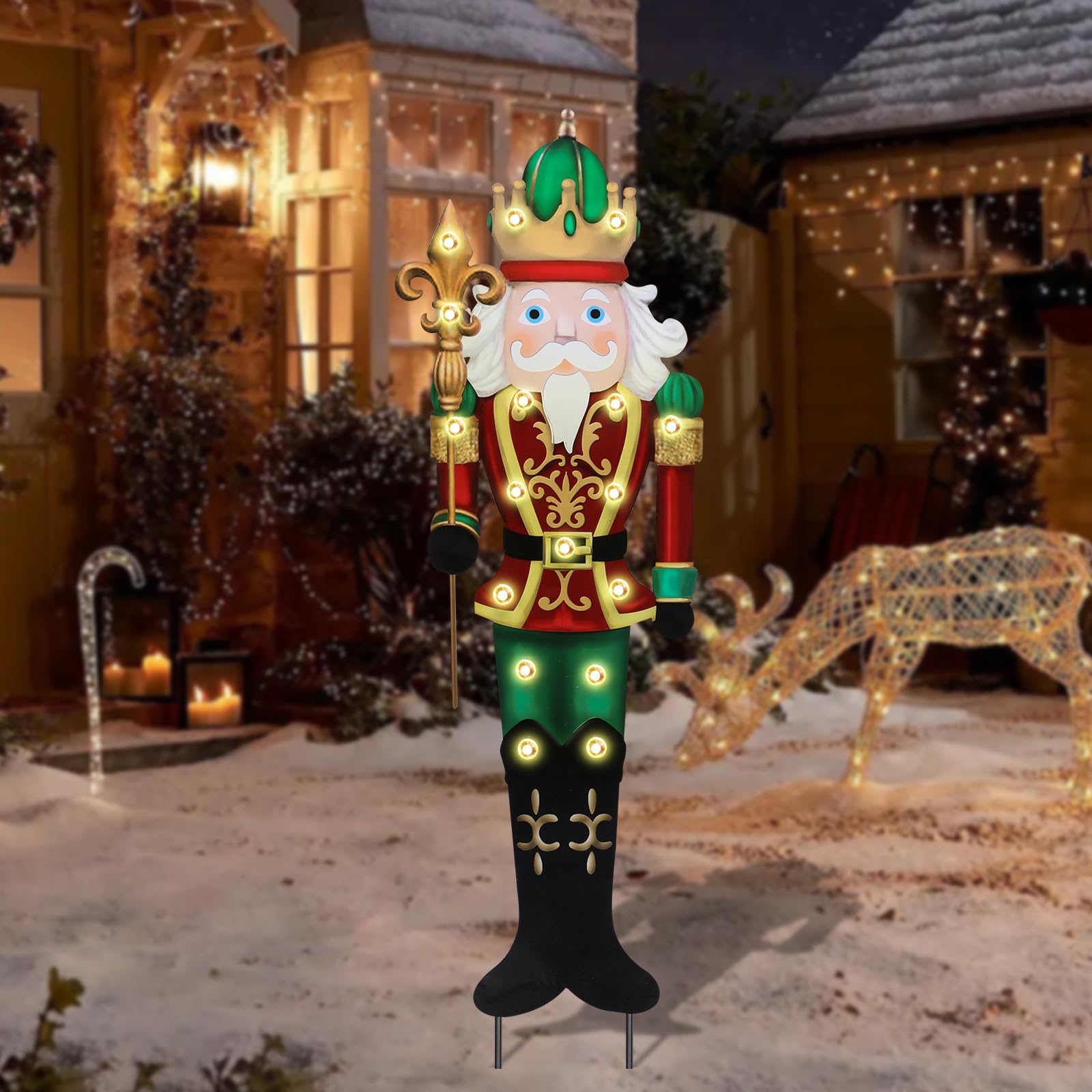 Décoration de cour de Noël à LED pour sublimer votre allée d'entrée