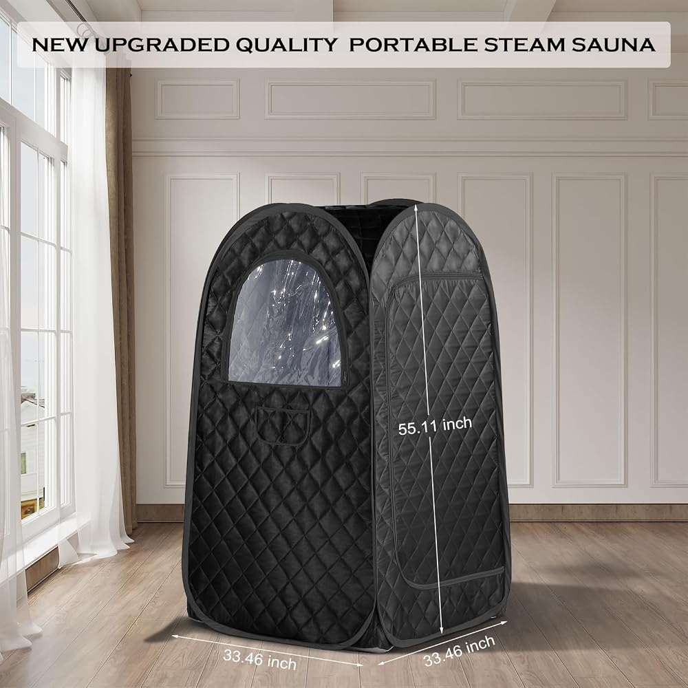 Portable Sauna, Home Sauna Portable Tents, Full Body Steam Sauna Tent, Single Person Sauna, Newly Upgraded Large Space Sauna, Quick-Folding Sauna Tent (No Steamer Included)
