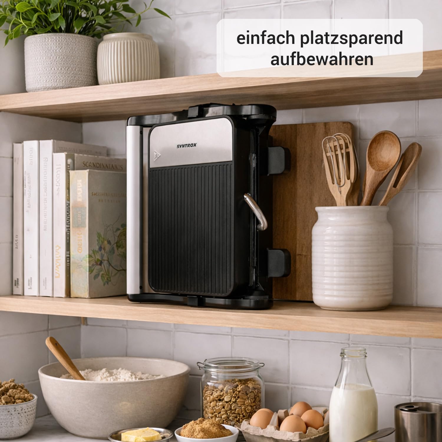 Syntrox Churros Kombigerät Multifunktionsmaker mit Wechselplatten, Kontaktgrill Edelstahl, Multifunktions Sandwichmaker, mit austauschbaren Platten, multifunktionales Küchengerät