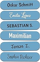 Sunnywall® 55-1920 Stück Namensaufkleber selbstklebend 36x7,7 mm für Büro, Verein, Schule, Kindergarten Organisation Beschriftung Aufkleber Etikette (Blau)