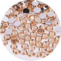 Vista 25 de 4500 diamantes de imitación SS6 de 0.079 in con parte trasera plana para uñas, manualidades, gemas redondas con purpurina y cristales para bricolaje