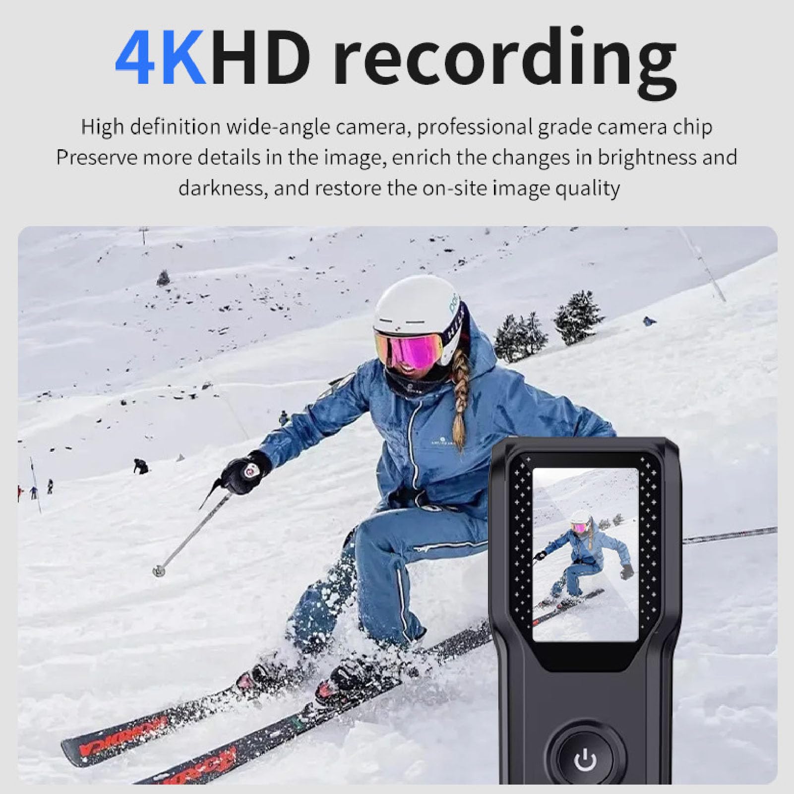 Kamera Akcji, Kamera Sportowa 4K 30fps Wi-Fi, Szerokokątna Kamera Sportowa 147 Stopni, Wodoodporna Kamera Sportowa 30 M z Połączeniem Telefonicznym, do Podróży Rowerowych,