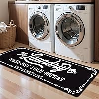 Vista 26 de Pauwer - Alfombra de corredor para lavandería de 20"x60", impermeable, de goma, antideslizante, alfombra de cocina para piso, lavable, alfombra