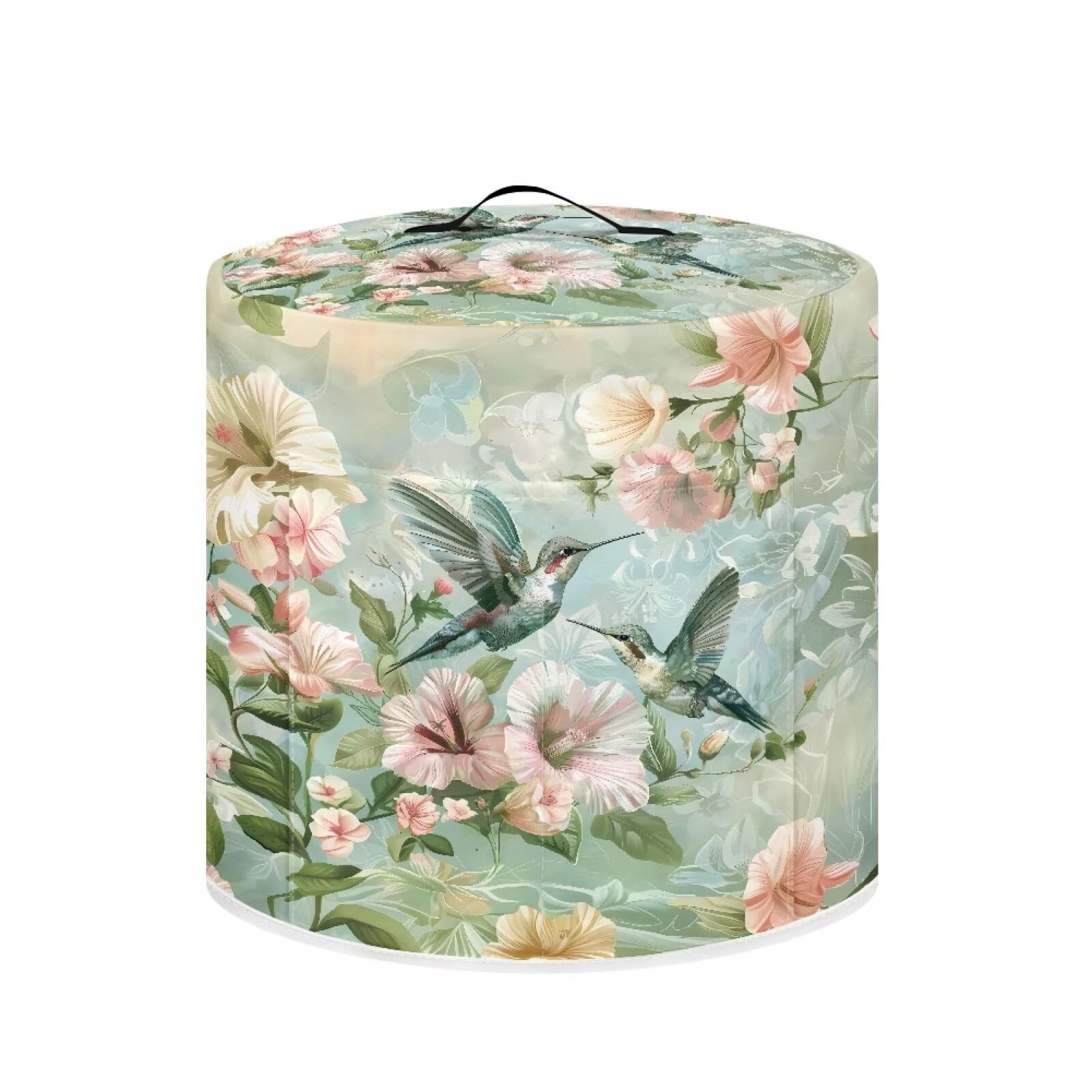 Cozeyat Hummingbird Floral Pressure Cooker Cover Rice Cooker Cover Kitchen Appliance Organizer Bag for 3 Quart Air Fryer,Dust Protection &amp; Stain Resistant