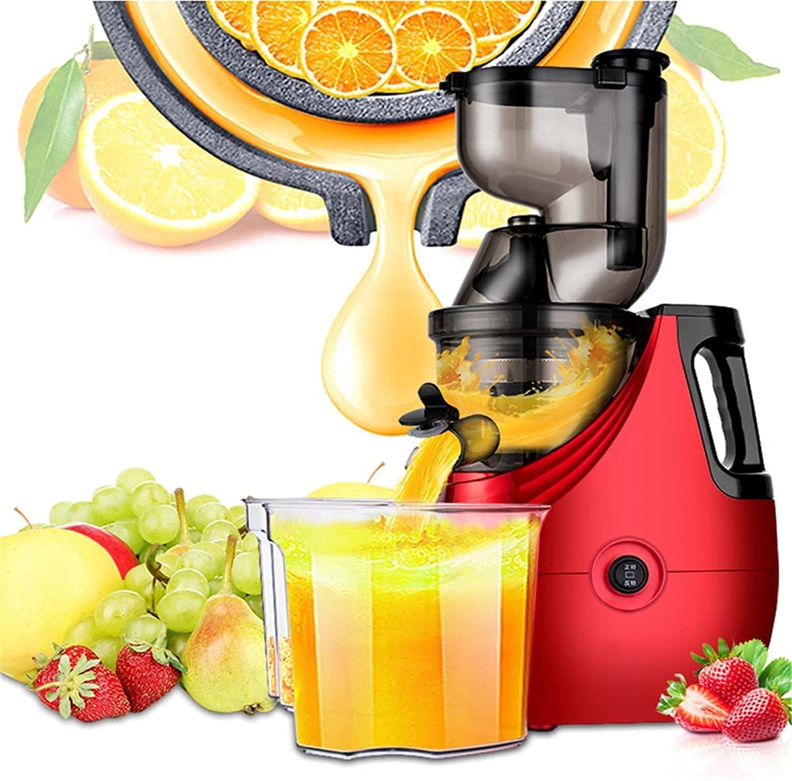 UMJIGF Slow Chewing Citrus Juicer Slow Chewing Citrus Juicer 3 Inch Wide Groove Cold Citrus Juicer for Fruits and Vegetables High Efficiency Vertical Citrus Juicer