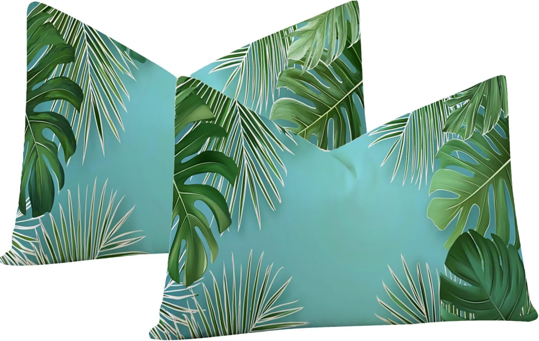 Housse de coussin en velours doux Lpfieonn Fleur 50x90cm au design raffiné imprimé double face