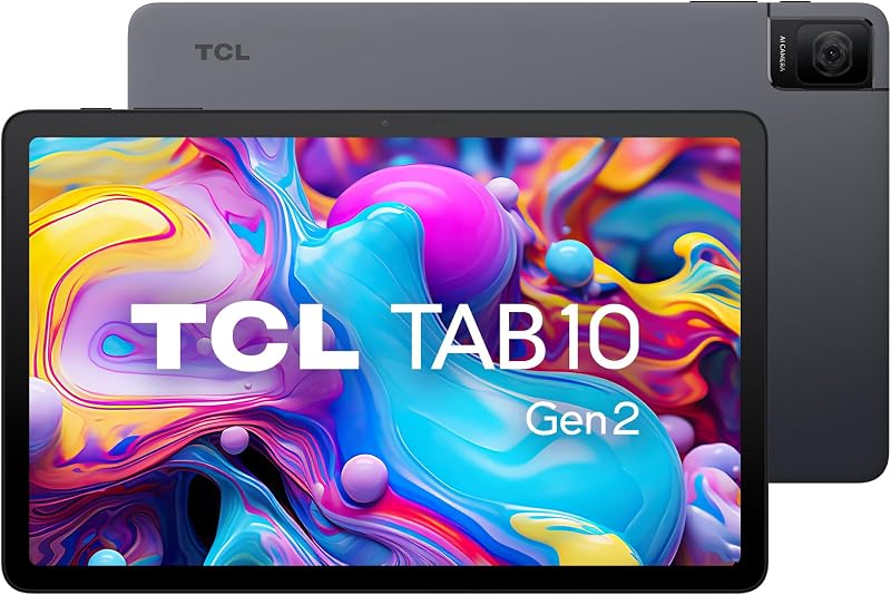 TAB 10 Gen 2, 10.4" Wi-Fi Android Tablet 128GB, 2K Full HD Screen, 6000mAh Battery, Android 13, Slim Design, 2023 Release, US Version, Space Gray