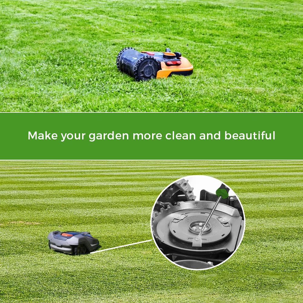 Green Piece Lame per robot tosaerba (confezione da 30) – in acciaio inox – 0,75 mm – compatibili con Husqvarna Automower, Gardena, Segway, Navimow, Ecovacs, ecc. – Taglio ad alte prestazioni con viti